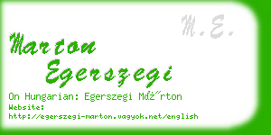 marton egerszegi business card